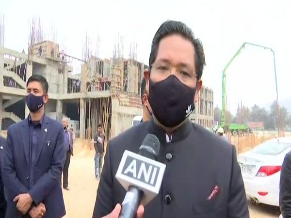 Meghalaya Chief Minister Conrad Sangma speaks to ANI in Shillong on Thursday. [Photo/ANI]