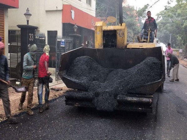 First ever road in Tripura constructed using plastic waste comes up in Agartala.
