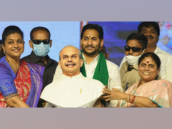 Andhra Pradesh Chief Minister Y S Jagan Mohan Reddy at YSRCP plenary (Photo/ANI)