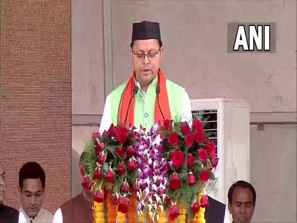 BJP's Pushkar Singh Dhami takes oath as Chief Minister of Uttarakhand (Photo/ANI)