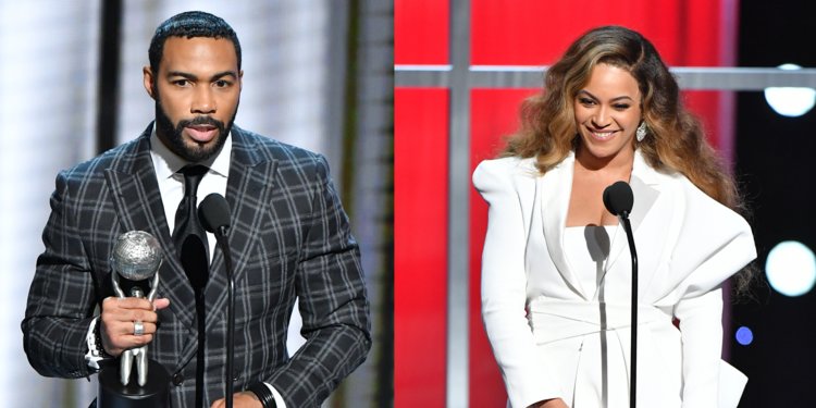 Omari Hardwick and Beyonce at NAACP Awards