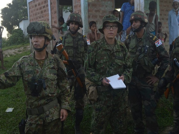 Indian and Japanese troops practising counter-terrorist drills during exercise Dharma Guardian in India in October this year. Photo/ANI