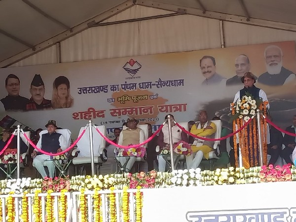 Rajnath Singh participated in concluding ceremony of Sainya Samman Yatra (Photo/ANI)