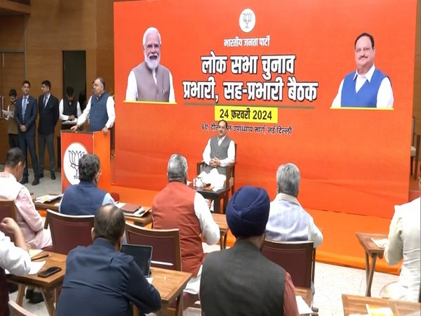 Nadda chairs meeting with election in-charges of all states (Photo/ANI)