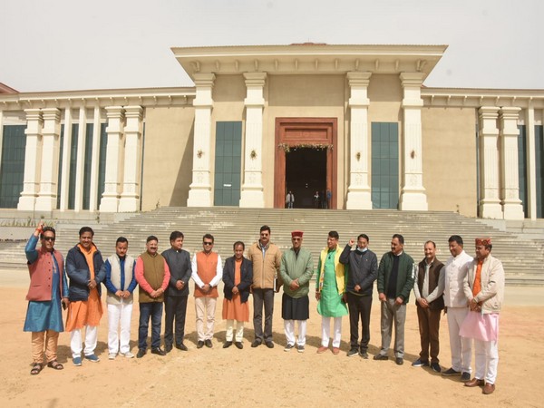 Uttarakhand Chief Minister Trivendra Singh Rawat. (seventh from the right)