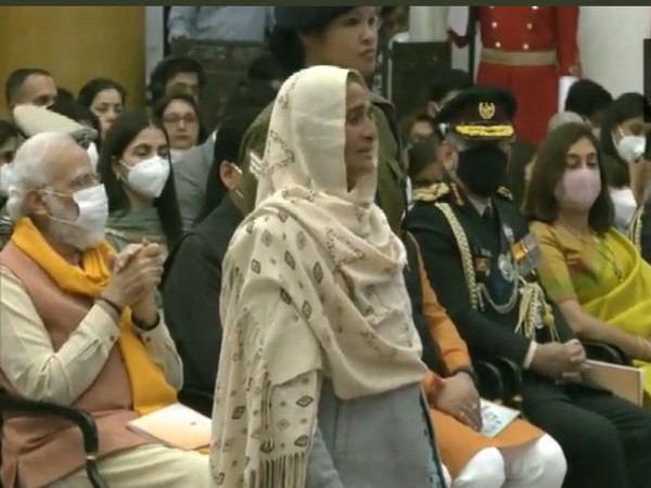 Sara Begum, mother of Jammu and Kashmir, Special Police Officer (SPO) Bilal Ahmad Magray (Photo/ANI)