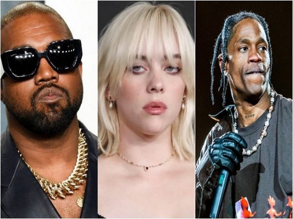 Kanye West, Billie Eilish and Travis Scott (Image source: Instagram)