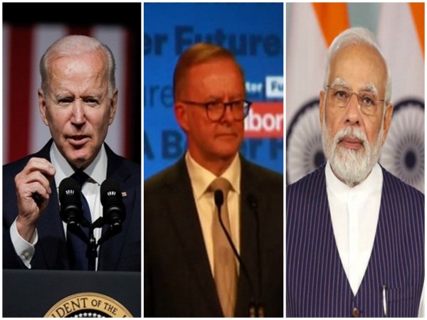 Quad Leaders US President Joe Biden, Australian Prime Minister Anthony Albanese and Prime Minister Narendra Modi (File Photo/ANI)