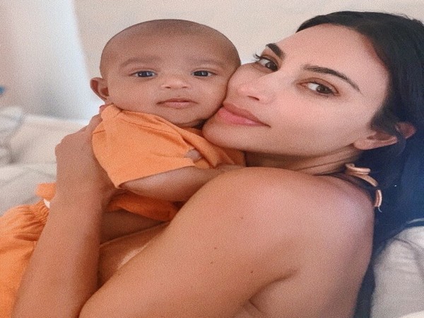Kim Kardashian along with son Psalm West (Image courtesy: Instagram)