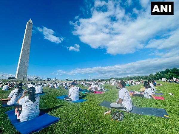 Indian embassy organises Yoga session in Washington DC ahead of International Day of Yoga
