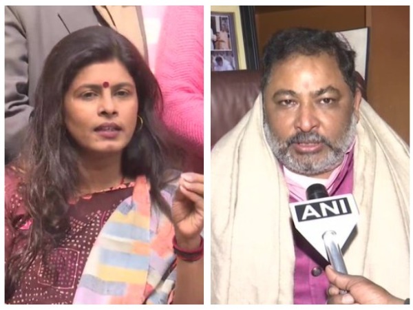 Uttar Pradesh Minister Swati Singh and State BJP vice-president Dayashankar Singh (Photo/ANI)