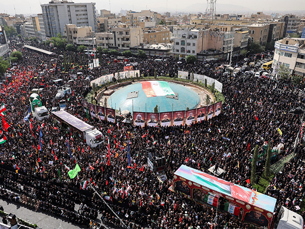 Mourners gather in Tehran for funeral of IRGC and scientists killed (Source: Reuters)