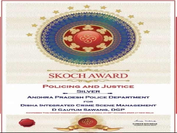 Andhra Pradesh Police won 48 awards in different categories of SKOCH awards