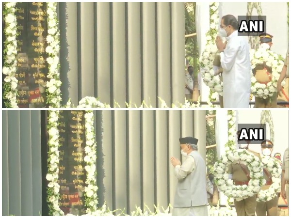 Maharastra Governor Bhagat Singh Koshyari and Chief Minister Uddhav Thackeray pay homage to victims of the 26/11 terror attack on its 12th anniversary.