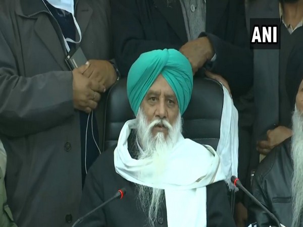 BKU (R) President Balbir Singh Rajewal addresses a press conference on Saturday. [Photo/ANI]