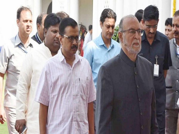 Delhi Lieutenant governor Anil Baijal with Delhi Chief Minister Arvind Kejriwal (left) (Photo/ANI)