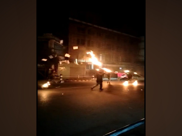 They marched from the President's house to the Chinese Embassy.