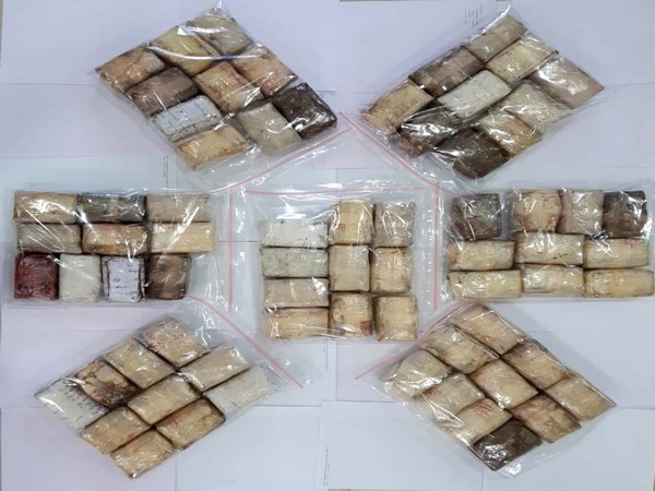 Cache of Narcotics substances caught hold of by STF on Saturday. Photo/ANI