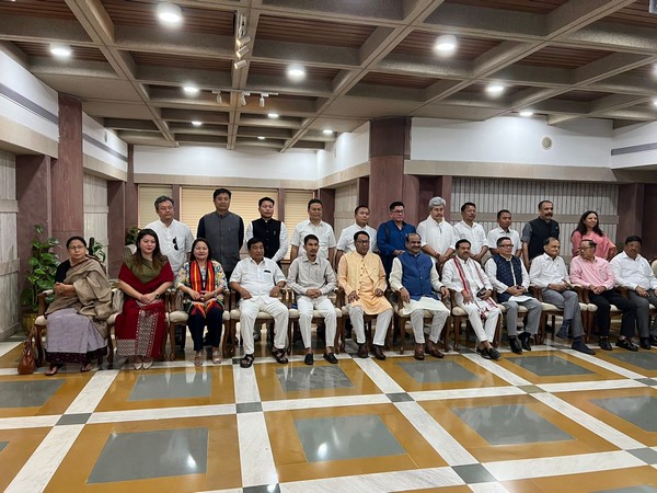 Lok Sabha speaker Om Birla with Manipur MLAs