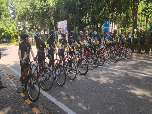 Director General Indo-Tibetan Border Police (ITBP)  flags-off 4th phase of cycle rally