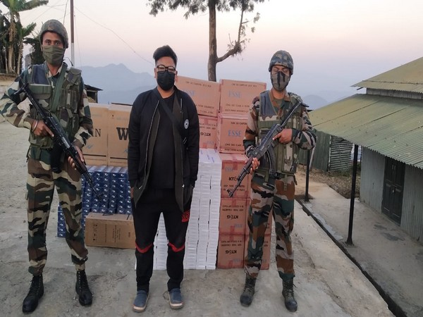 Seized foreign origin cigarettes (Photo: Assam Rifles)