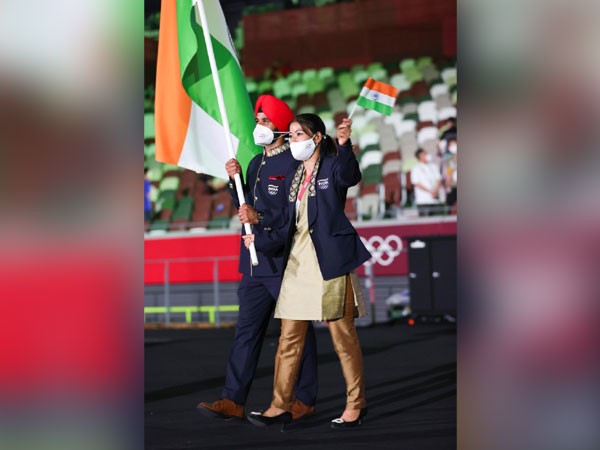 Manpreet Singh and Mary Kom (Image: #Tokyo2020 for India)
