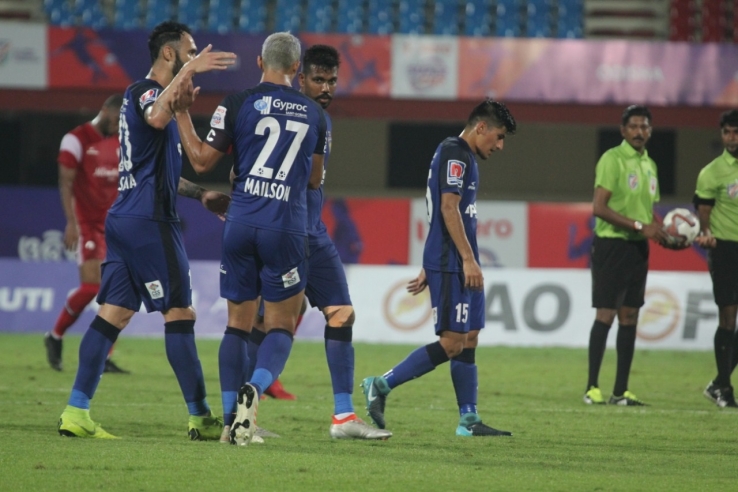 Chennaiyin FC beats NorthEast United by 2-1 at Kalinga Stadium on Sunday. 