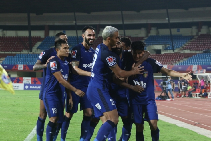 Chennaiyin FC enters into the Super Cup final after 2-0 victory over ATK on Wednesday (Photo. AIFF)