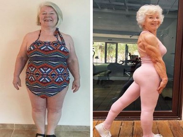 The 73-year-old is now 50 pounds lighter and incredibly musclebound, thanks to her newly found enthusiasm for lifting weights (Picture Courtesy: Instagram)