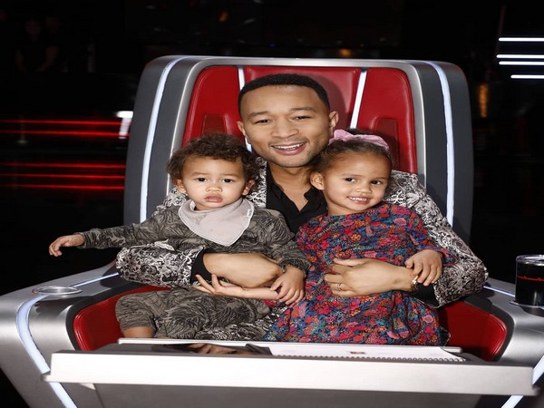 John Legend with his kids, Miles and Luna (Image courtesy: Instagram) 