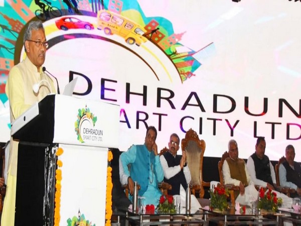 Uttarakhand Chief Minister Trivendra Singh Rawat inaugurated projects worth Rs 575.18 crore on Sunday in Dehradun. Photo/ANI