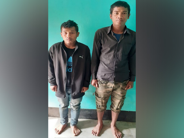 Two cadres of People's Democratic Council of Karbi Longri (PDCK) were arrested on Saturday by Assam Police. Photo/ANI