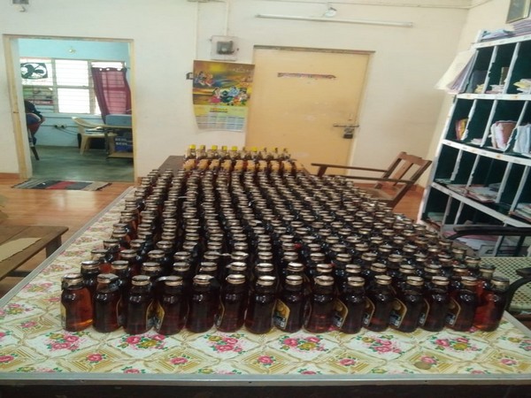 Seized bottles of liquor in Rameswaram on Tuesday. Photo/ANI