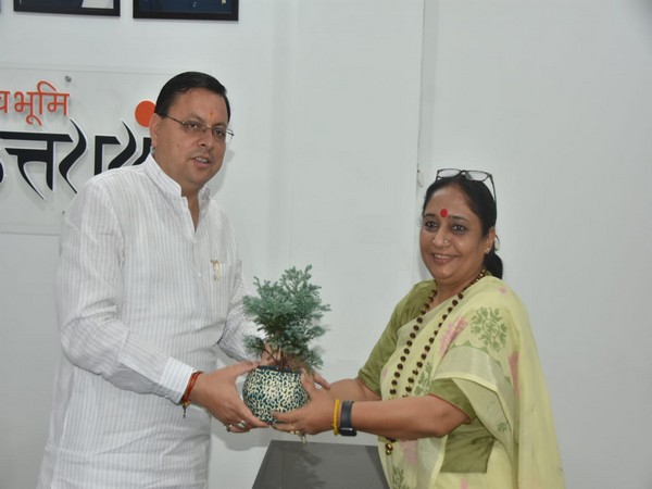 Uttarakhand Chief Minister Pushkar Singh Dhami, Legislative Assembly Speaker Ritu Khanduri Bhushan (Photo/ANI)