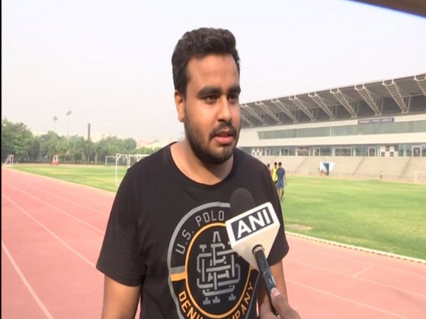 An athlete at Thyagraj Stadium speaking to ANI, in New Delhi on Friday. (Photo/ANI)