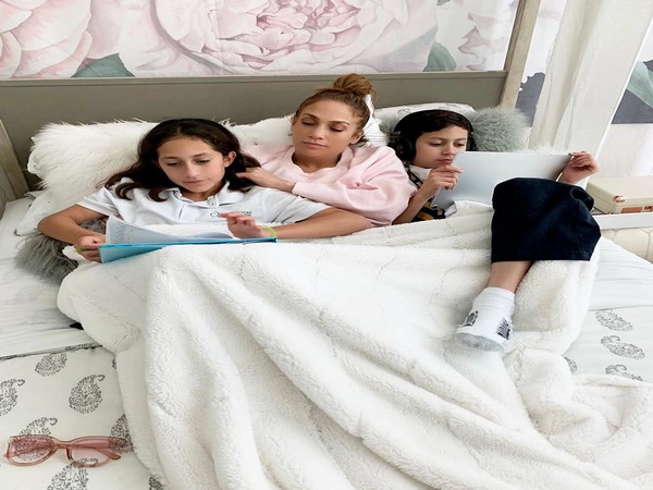 Jennifer Lopez with her twins Max and Emme (Image courtesy: Instagram)