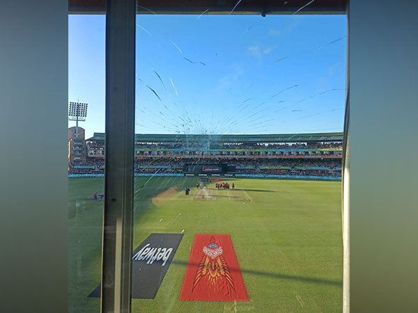 Visual of the shattered glass. (Photo- ANI)