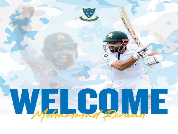 Mohammad Rizwan signs with Sussex (Photo/ Sussex Cricket Twitter)