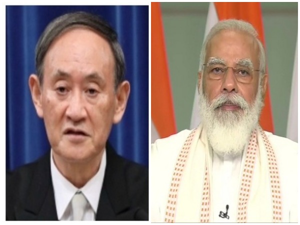 Prime Minister of Japan Yoshihide Suga and Prime Minister Narendra Modi