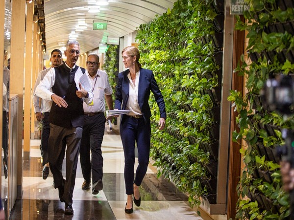 United States Agency for International Development (USAID) chief Samantha Power with NITI Aayog CEO Param Iyer 