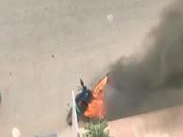 Ola S1 EV catches fire in Pune (Photo: Screen grab of video on social media)  