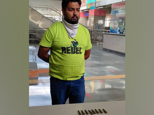 The accused with the eight live rounds. (Photo/ANI)