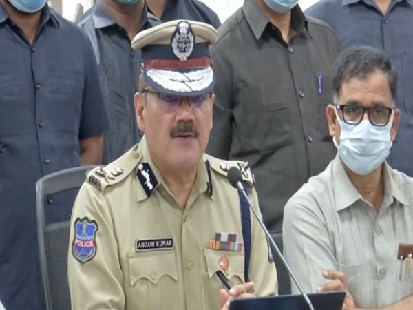 Hyderabad City Police Commissioner Anjani Kumar addressing a press conference on Thursday. [Photo/ANI]