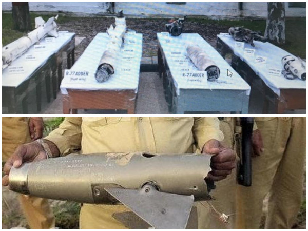 Image tweeted by DG ISPR (above),  picture of the Pakistani AIM 9L seeker head of the missile that shot an Indian UAV in 2002 (below)