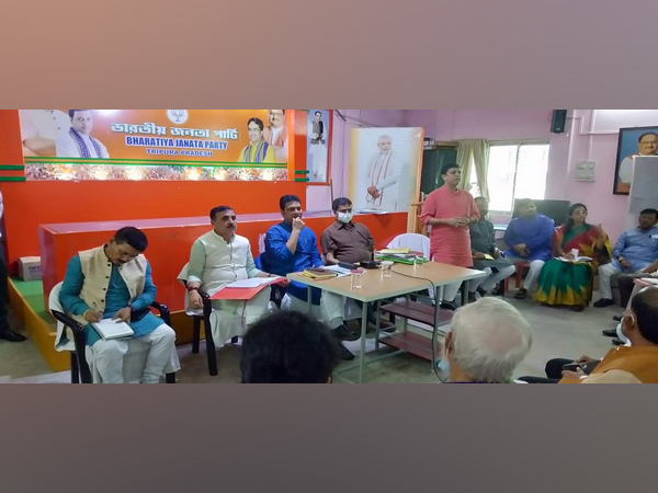 Visuals from the BJP Tripura meeting in Agartala (ANI)