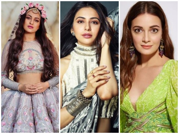 Sonakshi Sinha, Rakul Preet and Dia Mirza (Image courtesy: instagram)