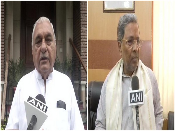 Former Chief Minister of Haryana Bhupinder S Hooda and Karnataka leader of the opposition Siddaramaiah