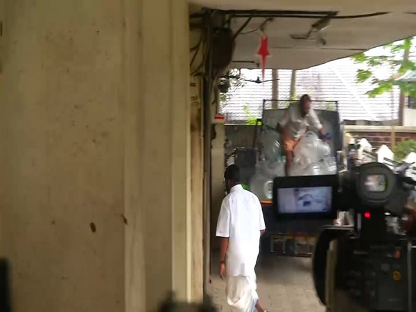 K Ayyappan reaches the Customs office in Kochi. (Photo/ANI)