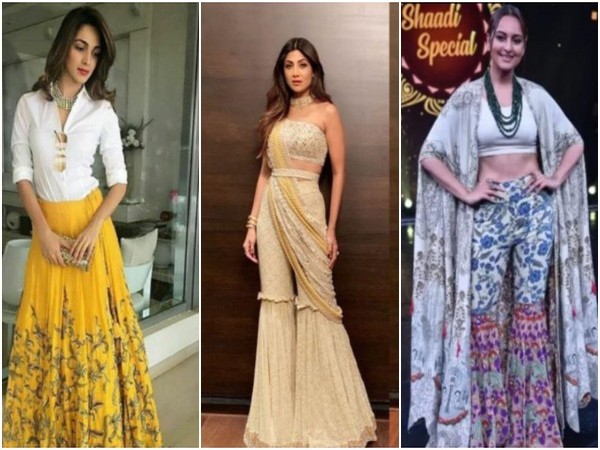 DIY Bhai Dooj outfit ideas- Kiara Advani, Shilpa Shetty, Sonakshi Sinha (L to R) (Image source: Instagram)