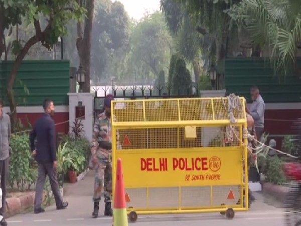 Security has been intensified outside CDS Bipin Rawat's residence (ANI/Photo)